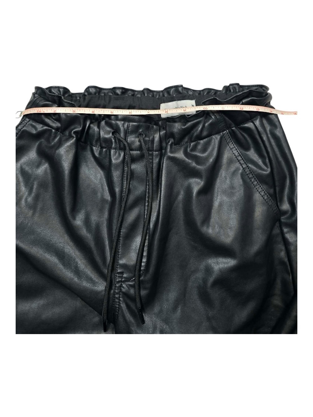 Abercrombie & Fitch Faux Leather Joggers Sz Medium Y2K Moto Rock - Picture 5 of 9